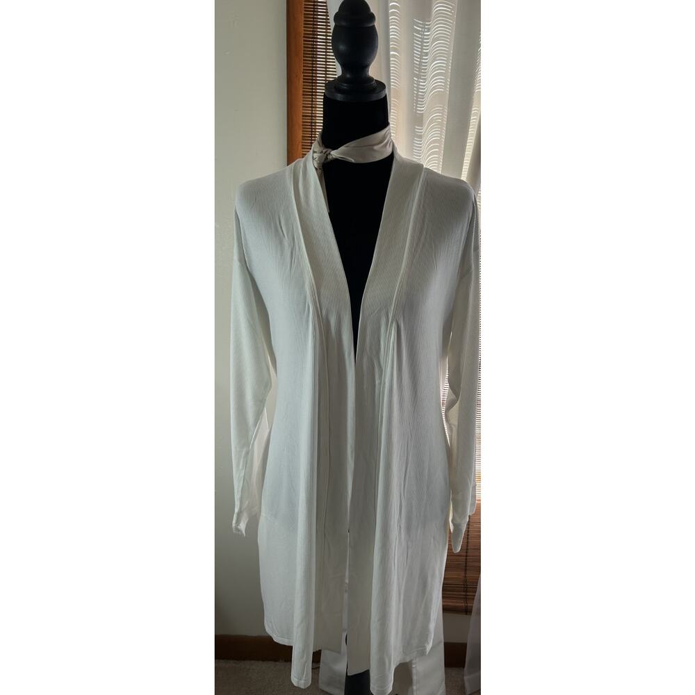 Skims NWT Women's Soft Lounge Comfortable Ribbed Robe Oversized Cream Size XS/S